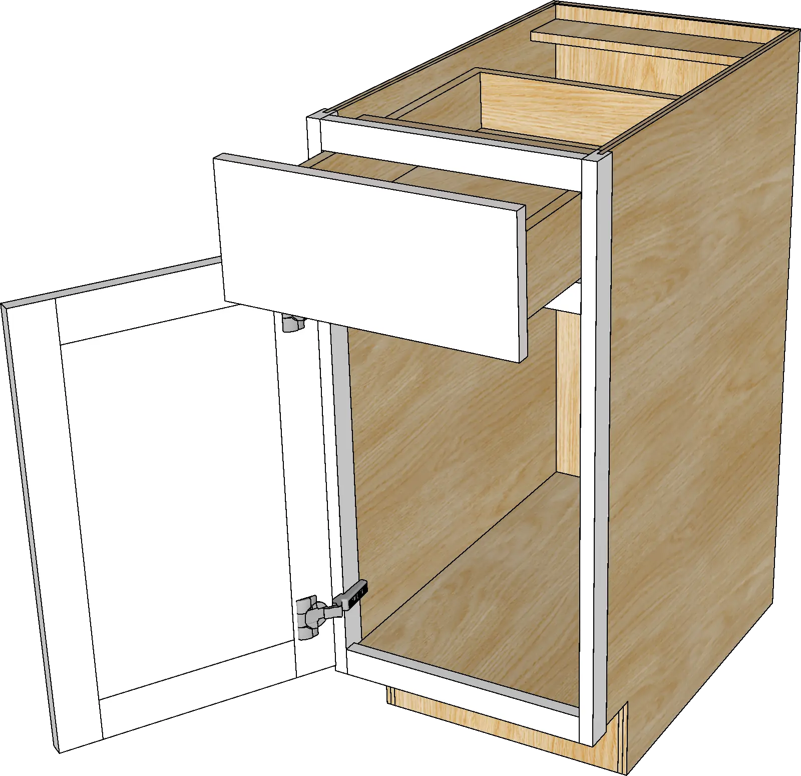 TruFrame cabinet with full access and solid wood face